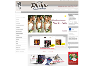 Screenshot der Shop-Webseite von Foto Plichta Onlineshop