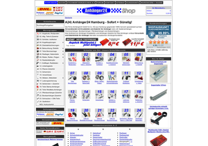 Screenshot der Shop-Webseite von Anhänger24 GmbH & Co. KG