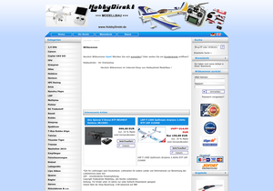 Screenshot der Shop-Webseite von Hobbydirekt Modellbau e.K.