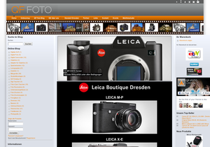 Screenshot der Shop-Webseite von QF-Foto Maerz GmbH
