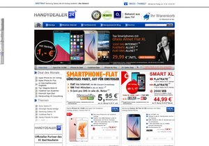 Screenshot der Shop-Webseite von Handydealer24 GmbH