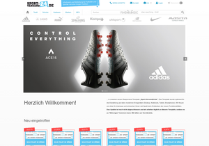 Screenshot der Shop-Webseite von Sport-Versand24