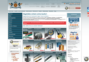 Screenshot der Shop-Webseite von GEMAX Werkzeuge GmbH & Co. KG