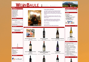 Screenshot der Shop-Webseite von WeinBaule.de | Weinversand