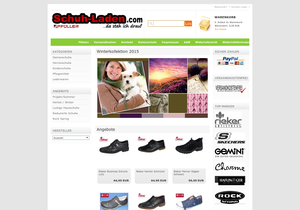 Screenshot der Shop-Webseite von Schuh-Laden.com