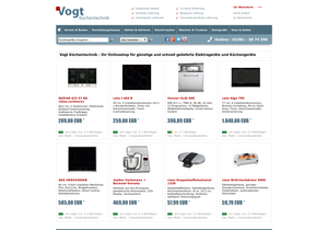 Screenshot der Shop-Webseite von Geräte-Discount