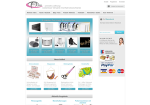 Screenshot der Shop-Webseite von TecTake GmbH