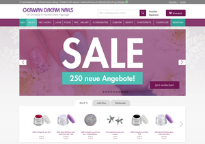 Screenshot der Shop-Webseite von German Dream Nails