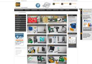 Screenshot der Shop-Webseite von DF Druckluft-Fachhandel GmbH
