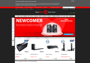 Screenshot der Shop-Webseite von Lautsprecher Teufel