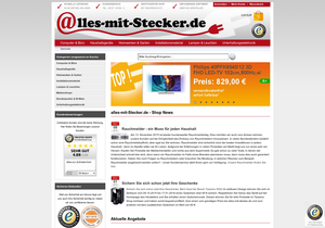 Screenshot der Shop-Webseite von alles-mit-Stecker.de