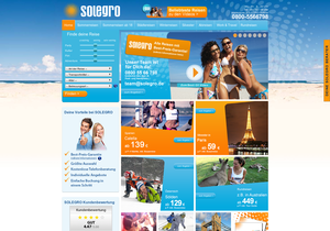 Screenshot der Shop-Webseite von SOLEGRO GmbH