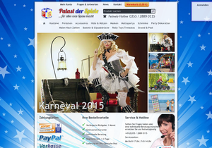 Screenshot der Shop-Webseite von Palast-der-Spiele.de
