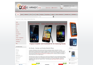 Screenshot der Shop-Webseite von Gc-Handy