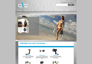 Screenshot der Shop-Webseite von Diveshop-Magdeburg GmbH