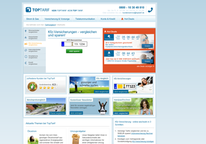 Screenshot der Shop-Webseite von TopTarif.de