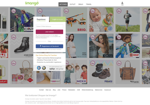 Screenshot der Shop-Webseite von limango
