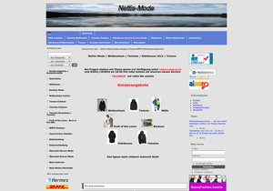 Screenshot der Shop-Webseite von Nettis-Mode