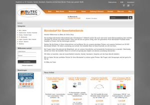 Screenshot der Shop-Webseite von BLITEC SOLUTIONS