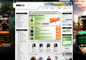 Screenshot der Shop-Webseite von MMOGA.de