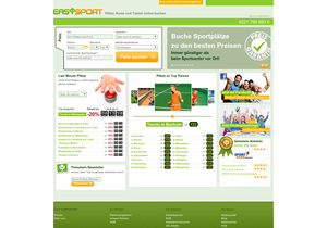 Screenshot der Shop-Webseite von EASYSPORT