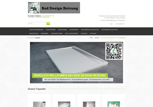 Screenshot der Shop-Webseite von Bad-Design-Heizung