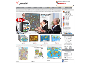 Screenshot der Shop-Webseite von geosmile
