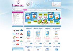 Screenshot der Shop-Webseite von babyneo.de