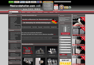 Screenshot der Shop-Webseite von Abstandshalter.com
