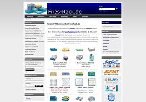 Screenshot der Shop-Webseite von Fries-Rack.de