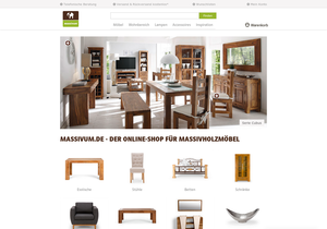 Screenshot der Shop-Webseite von massivum.de