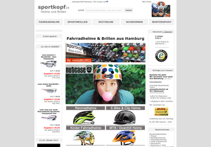 Screenshot der Shop-Webseite von Sportkopf24