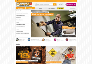 Screenshot der Shop-Webseite von HORNBACH-Onlineshop