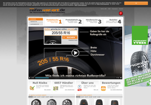 Screenshot der Shop-Webseite von Reifen-vor-Ort.de