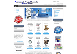 Screenshot der Shop-Webseite von Versand-Kaufhaus Online Shop