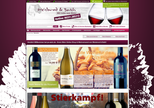 Screenshot der Shop-Webseite von ps-wein.de