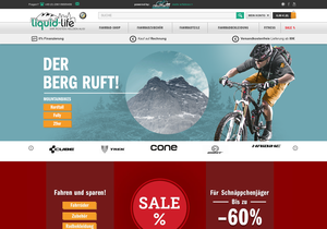 Screenshot der Shop-Webseite von liquid-life.de