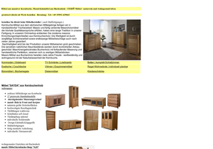 Screenshot der Shop-Webseite von Möbel