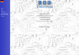 Screenshot der Shop-Webseite von CSD-Electronics