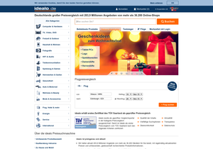 Screenshot der Shop-Webseite von idealo.de