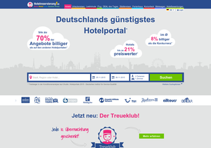 Screenshot der Shop-Webseite von Hotelreservierung.de