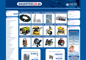 Screenshot der Shop-Webseite von Bauartikel24