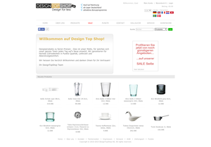 Screenshot der Shop-Webseite von DesignTopShop AG