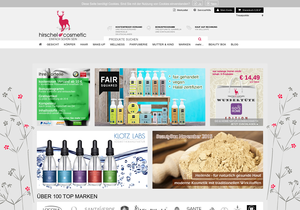 Screenshot der Shop-Webseite von Hirschel Cosmetic