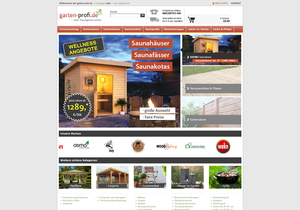 Screenshot der Shop-Webseite von Garten-Profi