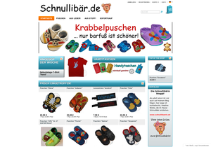 Screenshot der Shop-Webseite von Schnullibär.de