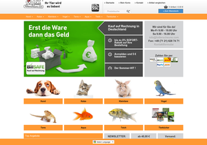Screenshot der Shop-Webseite von futterscheune.com