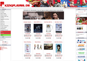 Screenshot der Shop-Webseite von Kingplayer.de