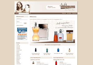 Screenshot der Shop-Webseite von Duft Impulse GmbH