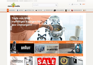 Screenshot der Shop-Webseite von marsmedia GmbH